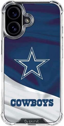 Skinit Clear Phone Case Compatible with iPhone 16 - Officially Licensed NFL Dallas Cowboys Design in Kuwait
