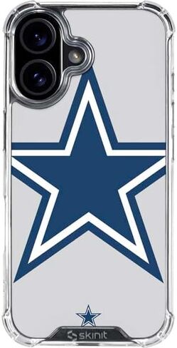 Skinit Clear Phone Case Compatible with iPhone 16 - Officially Licensed NFL Dallas Cowboys Design in Kuwait
