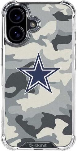 Skinit Clear Phone Case Compatible with iPhone 16 - Officially Licensed NFL Dallas Cowboys Design in Kuwait