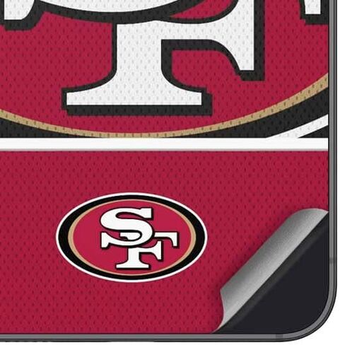 Skinit Decal Phone Skin Compatible with Galaxy S25 - Officially Licensed NFL San Francisco 49ers Tropical Print Design in Saudi Arabia