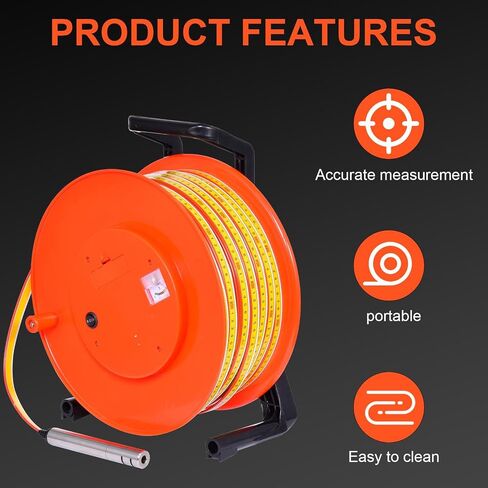 98ft/30m Well Water Depth Gauge, Water Levels Meter Water Depth Gauge with Stainless Steel Probe, Well Water Level Indicator Water Levels Measurement with Stainless Steel Probe in Saudi Arabia