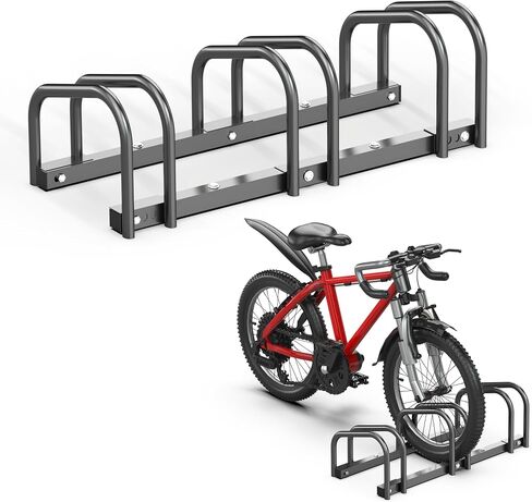 رف تخزين الدراجة Ultrawall للمرآب ، 3 دراجات حامل دراجة ، رف وقوف السيارات للدراجات للداخلية/الخارجية ، مناسبة 22-28 "عرض الإطارات العجل 2.1" in Kuwait
