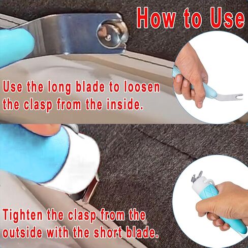 Richcat Top-Snapper Tool for Boat Canvas Snaps,Boat Cover Snap Release Tool,Prevent Canvas from Tearing in Kuwait