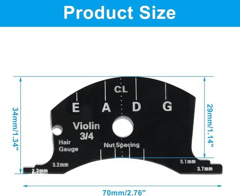 Piutouyar Black 4/4 Violin Bridges, Violin Bridge Fingerboard Repair Reference Tool Violins Making Template Tool Replacement Part in Saudi Arabia