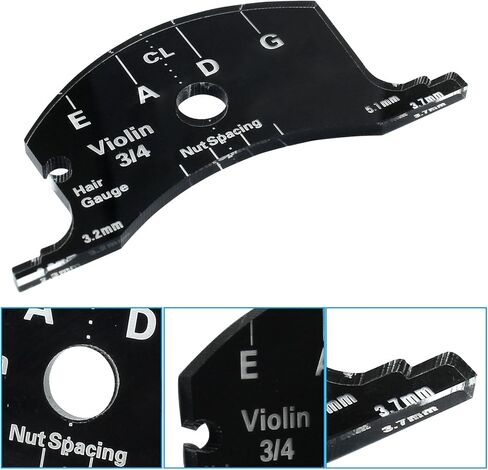 Piutouyar Black 4/4 Violin Bridges, Violin Bridge Fingerboard Repair Reference Tool Violins Making Template Tool Replacement Part in Saudi Arabia