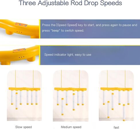 2025 Upgrade Reflex Challenge Game,Hand Eye Coordination Training Toy,Drop Stick Game,Reaction Training,Catching Sticks Game,Adjustable Speed Catching Game (Blue) in Kuwait