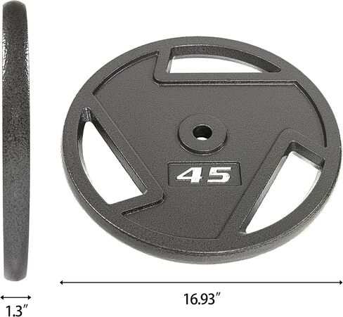 Cast Iron 1-Inch Standard Weight Plate for Strength Training & Weightlifting, Multiple Weights Available in Saudi Arabia