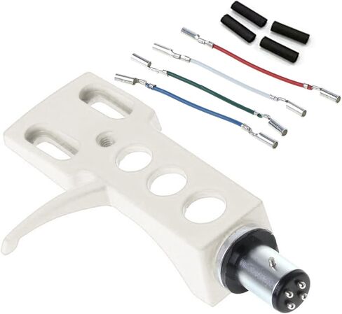 Record Player Headshell Phonograph Turntable Replacement Headshell with 4pcs Wires for Record Player in Saudi Arabia