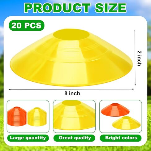 32 PCS 6 "Training Training Earndles Speed ​​Training Hurdles and Marker Cones Equipment for Athleters Soccer Football Basket in Saudi Arabia