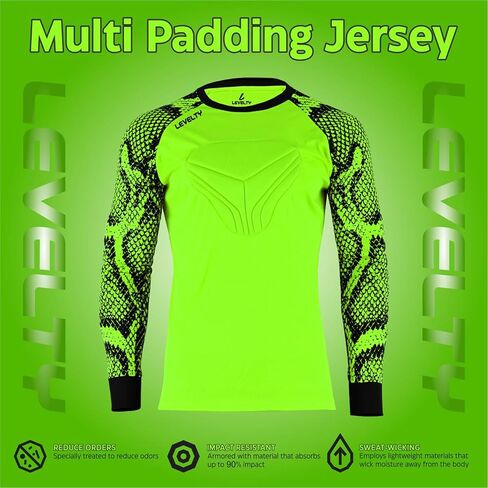 Soccer Goalkeeper Jersey Adult/Youth Elbow Padded Long Sleeve Goalie Shirt Men Women Kids Goalkeeper Jersey in Saudi Arabia