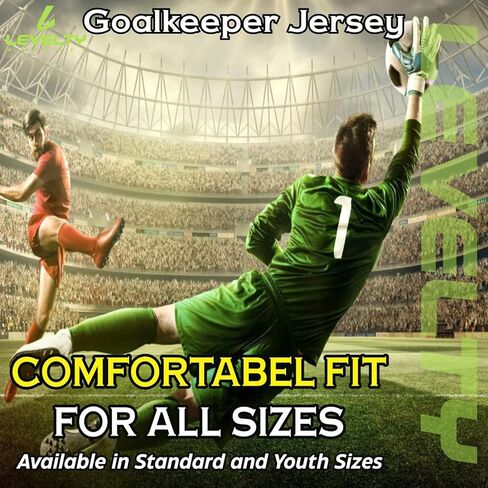 Soccer Goalkeeper Jersey Adult/Youth Elbow Padded Long Sleeve Goalie Shirt Men Women Kids Goalkeeper Jersey in Saudi Arabia