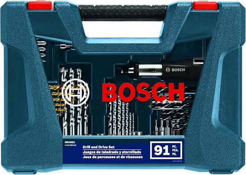 BOSCH MS4091C - 91-Piece Drilling & Driving Mixed Bit Set - Ideal for Applications in Wood, Metal, & Masonry in Saudi Arabia