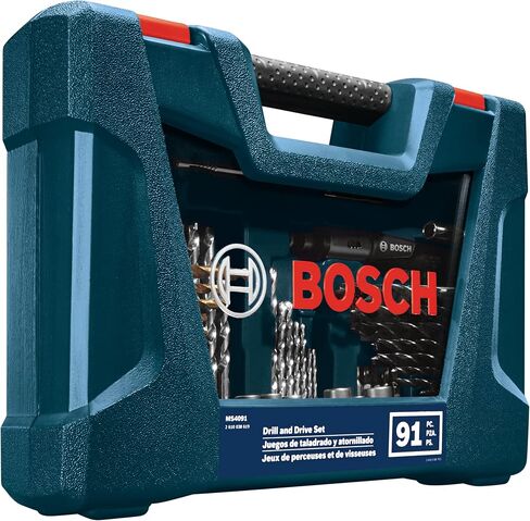 BOSCH MS4091C - 91-Piece Drilling & Driving Mixed Bit Set - Ideal for Applications in Wood, Metal, & Masonry in Saudi Arabia