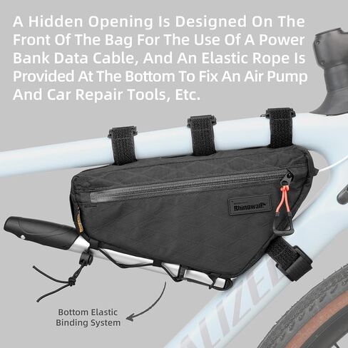 Rhinowalk Bicycle Front Frame Bag Waterproof Bicycle Bag 1.7L Cycling Accessories Nylon Pack Pouch for MTB Road Bike Cycling Commuting and Outdoor Adventures in Saudi Arabia