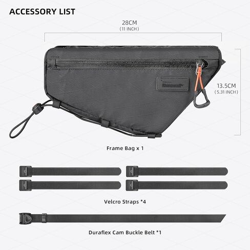 Rhinowalk Bicycle Front Frame Bag Waterproof Bicycle Bag 1.7L Cycling Accessories Nylon Pack Pouch for MTB Road Bike Cycling Commuting and Outdoor Adventures in Saudi Arabia