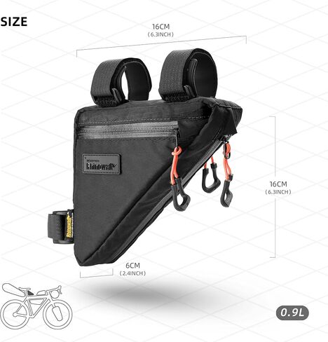 حقيبة الدراجات الأمامية لدراجة Rhinowalk حقيبة دراجة مقاومة للماء 1.7L Cyling Cyling Pack Pouch for MTB Road Pike Cycling Concling Adventures and Outdoor Adventures in Saudi Arabia