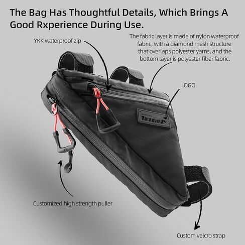 حقيبة الدراجات الأمامية لدراجة Rhinowalk حقيبة دراجة مقاومة للماء 1.7L Cyling Cyling Pack Pouch for MTB Road Pike Cycling Concling Adventures and Outdoor Adventures in Saudi Arabia
