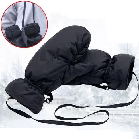 Down Feather Thermal Snowboard Ski Gloves Men Women Winter Warm Snow Mountain Skiing Snowmobile Mittens in Saudi Arabia