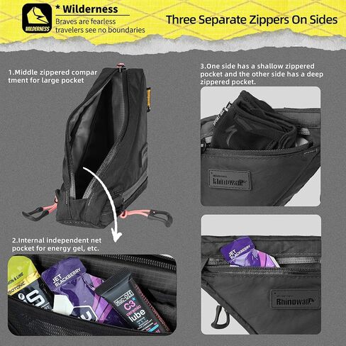 حقيبة الدراجات الأمامية لدراجة Rhinowalk حقيبة دراجة مقاومة للماء 1.7L Cyling Cyling Pack Pouch for MTB Road Pike Cycling Concling Adventures and Outdoor Adventures in Saudi Arabia