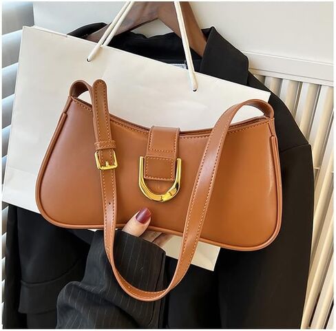 Shoulder Bag for Women Y2K Trendy Underarm Purse， Vegan Leather Clutch Hobo Handbags in Saudi Arabia