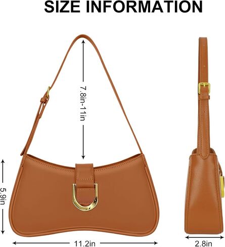 Shoulder Bag for Women Y2K Trendy Underarm Purse， Vegan Leather Clutch Hobo Handbags in Saudi Arabia