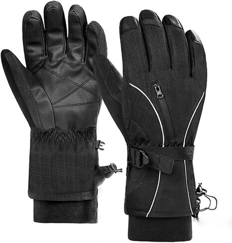 Winter Ski Gloves Waterproof Thermal Windproof Warm Snowmobile Snow Ski Accessories Men Touch Screen in Kuwait