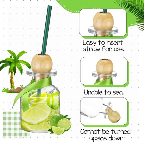 Hushee 24 Pcs Shot Glasses Patron Bottles with Cork Straw 3. 3 oz Mini Empty Tequila Bottles for Drinks Small Reusable Clear Glass Patron Shot Cups with Silk Ribbon Wedding Party Favors in Saudi Arabia
