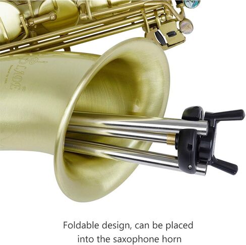 HXBER Foldable Tenor Saxophone Stand Portable Sax Metal Floor Stand Holder with Carry Bag in Saudi Arabia