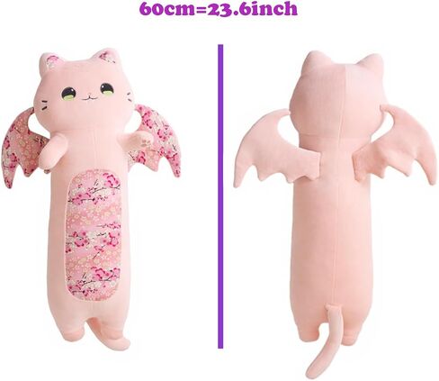 ELAINREN Crazy Black Bat Plush Toy Halloween Bat Stuffed Soft Pillow Cartoon Furry Bat Plushie Dolls Gifts/13.7'' in Saudi Arabia