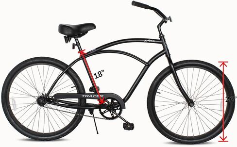 Tracer ACE 26in Single Speed Beach Cruiser Bike with Coaster Brake for Mens and Womens -Multiple Colors in Saudi Arabia
