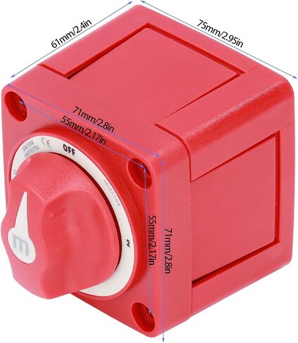 300A Battery Disconnect Switch, 3 Position Dual Battery Switch, Battery Kill Switch for Marine, Boat, Car, Truck, Trailer, RV in Saudi Arabia
