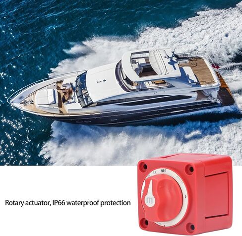 300A Battery Disconnect Switch, 3 Position Dual Battery Switch, Battery Kill Switch for Marine, Boat, Car, Truck, Trailer, RV in Saudi Arabia