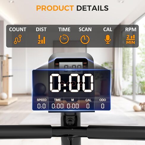 دراجة تمرين راقصة ، دراجة ثابتة راكدة للمنزل ، دراجة راكدة مع قدرة 400 رطل على الوزن الهمس 16 مستويات مقاومة مقاومة مغناطيسية مقعد ومقعد LCD مريح متعدد الوظائف in Kuwait