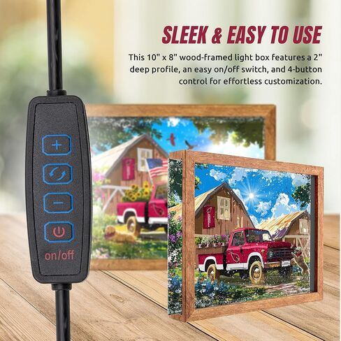 Sporticulture NFL Los Angeles Rams LED Lite Box 10" x 8" – Light Up Poster Frame w/ 4 Interchangeable Seasonal Art Prints – Backlit Wall Decor for Fan Cave Office Game Room – Fall Halloween Christmas in Kuwait