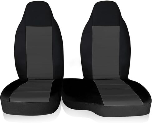 Car Seat Cover Fit for Ford Ranger 2004-2012 60/40 Highback, 2 PCS Front Car Seat Covers for 2004 Ford Ranger Seat Covers,Breathable Cotton Replacement Seat Covers,Deep Grey in Kuwait