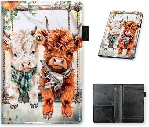 Server Book for Waitress, PU Leather Server Guest Check Book with Zipper Pocket and Card Holder, Server Wallet Booklet for Waitstaff Organizer Fit Server Apron, Black Cat Forest in Saudi Arabia