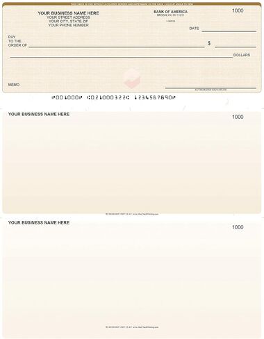 ABC Computer Voucher Checks Compatible w/Quick Books Check on Top, Gold Linen (500 Sheets) in Kuwait