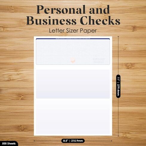ABC Computer Voucher Checks Compatible w/Quick Books Check on Top, Gold Linen (500 Sheets) in Kuwait