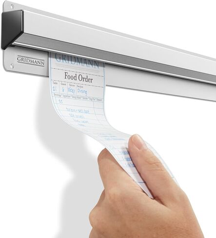GRIDMANN 60-inch Slide Check Rack, Aluminum Restaurant Ticket Holder for Commercial Kitchen Food Orders in Kuwait
