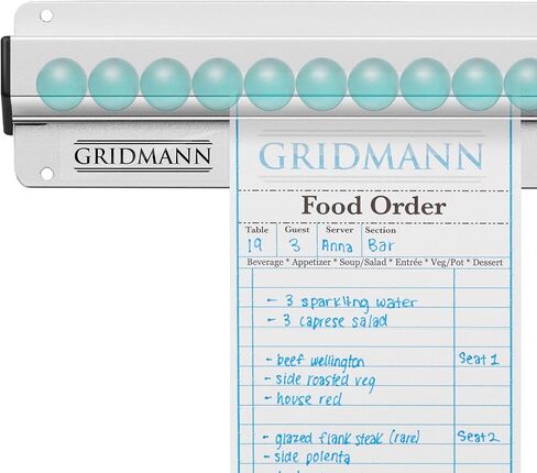 GRIDMANN 60-inch Slide Check Rack, Aluminum Restaurant Ticket Holder for Commercial Kitchen Food Orders in Kuwait