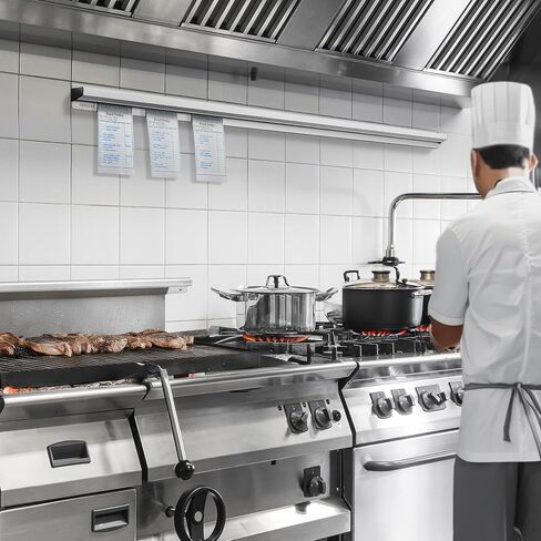 GRIDMANN 60-inch Slide Check Rack, Aluminum Restaurant Ticket Holder for Commercial Kitchen Food Orders in Kuwait