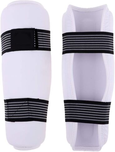 DYNWAVE Professional MMA Sparring Gear Shin Leg Guard for Martial Arts Kickboxing Karate, Universal for Men Women Youth, White, in Kuwait