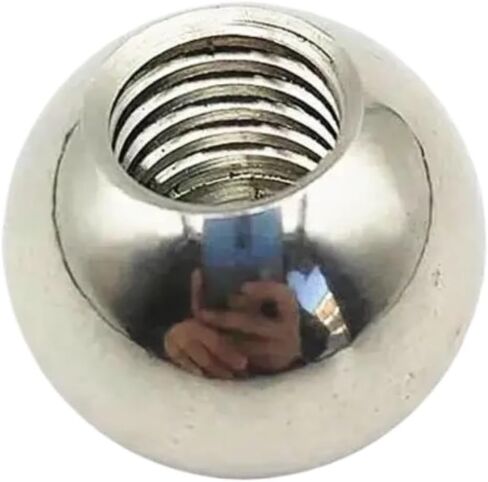 1Pcs M5/6/8 Thread Half Hole Metric Stainless Steel 8 9 10~60mm Drilling Balls Female Thread Blind Hole Smooth Ball Bead(18mmxM6) in Saudi Arabia