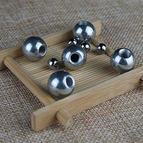 1Pcs M5/6/8 Thread Half Hole Metric Stainless Steel 8 9 10~60mm Drilling Balls Female Thread Blind Hole Smooth Ball Bead(18mmxM6) in Saudi Arabia