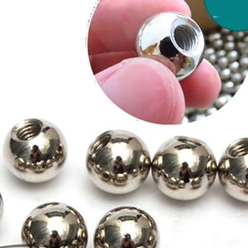 1Pcs M5/6/8 Thread Half Hole Metric Stainless Steel 8 9 10~60mm Drilling Balls Female Thread Blind Hole Smooth Ball Bead(18mmxM6) in Saudi Arabia