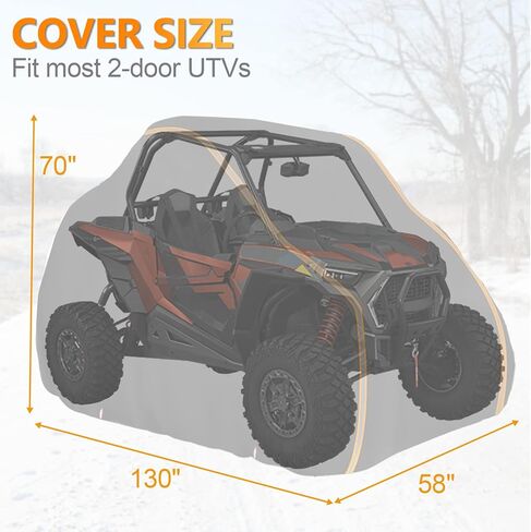 Starknightmt UTV Cover 2-3 مقاعد متضخمة ، تغطية شديدة التحمل متوافقة مع Polaris Ranger RZR General 1000 Talon Zforce Uforce 1000 مع شرائط عاكسة UTV غلاف الطقس الكامل in Saudi Arabia