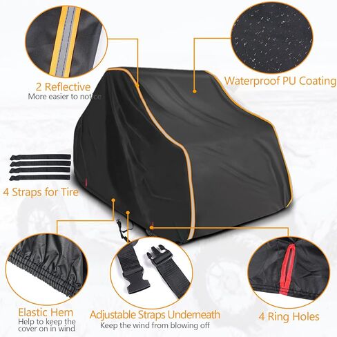 Starknightmt UTV Cover 2-3 مقاعد متضخمة ، تغطية شديدة التحمل متوافقة مع Polaris Ranger RZR General 1000 Talon Zforce Uforce 1000 مع شرائط عاكسة UTV غلاف الطقس الكامل in Saudi Arabia