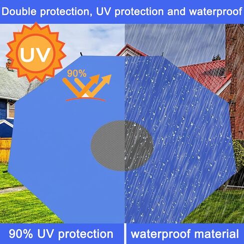 Trampoline Sun Shade Cover, 6ft/8ft/10ft/12ft/14ft/16ft Sun Protection Trampoline Canopy, Water Proof Trampolines Sunshade Tops Cover, UV-resistant, Suitable for Round Trampolines, Backyard Playground in Saudi Arabia