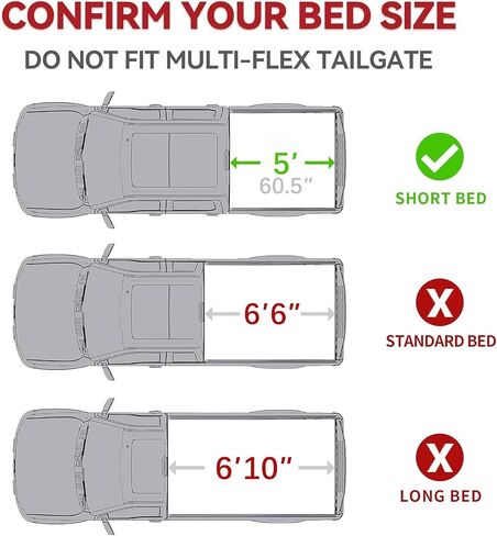 5'8" (69.3") Soft Roll-up Truck Pickup Tonneau Cover Bed Compatible with 2007-2024 Silverado Sierra 1500, 5.8FT in Saudi Arabia
