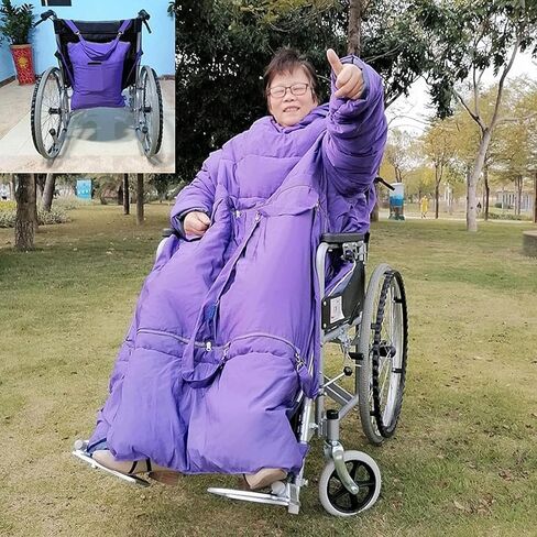 Wheelchair Warmer Blanket Winter Windproof Fleece Lined Full Body Warm Blanket for Leg Lower Body Warm for Elderly Patients Wheelchair Accessory in Kuwait